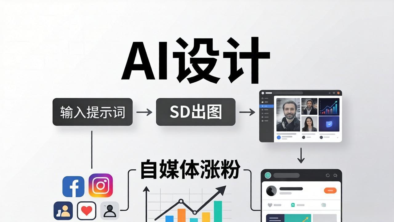 人人都是AI设计师：SD出图+自媒体涨粉一站教学，告别图文素材焦虑，AI设计让你轻松避开内卷-云创网
