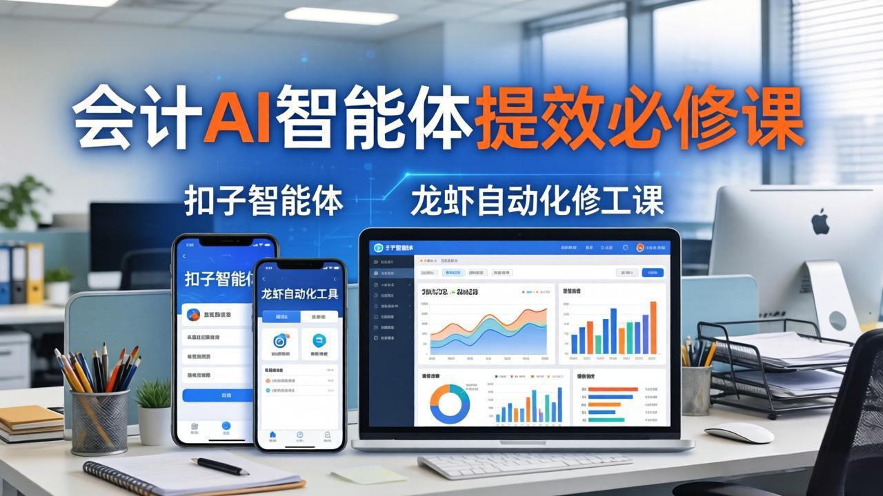 财务会计AI智能体提效必修课：扣子智能体+龙虾自动化+报表分析，一站式提升财务工作效率-云创网