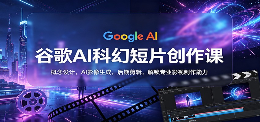 谷歌AI科幻短片创作课：概念设计，AI影像生成，后期剪辑，解锁专业影视制作能力-云创网