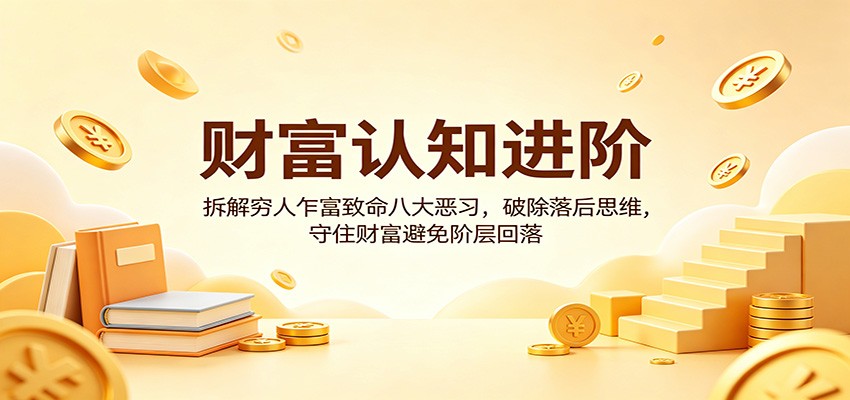 财富认知进阶：拆解穷人乍富致命八大恶习，破除落后思维，守住财富避免阶层回落-云创网