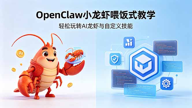 不用懂技术！OpenClaw小龙虾喂饭式教学，轻松玩转AI龙虾与自定义技能-云创网