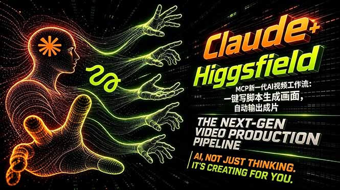 Claude+Higgsfield MCP新一代AI视频工作流：一键写脚本生成画面，自动输出成片-云创网