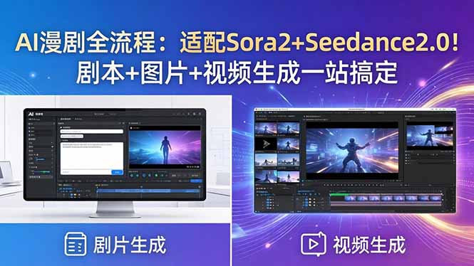 AI漫剧全流程：适配Sora2+Seedance2.0！剧本+图片+视频生成一站搞定-云创网