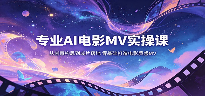 专业AI电影MV实操课：从创意构思到成片落地，零基础打造电影质感MV-云创网