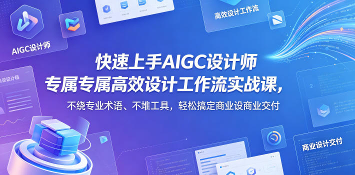 快速上手AIGC设计师专属高效设计工作流实战课，不绕专业术语、不堆工具，轻松搞定商业设计交付-云创网