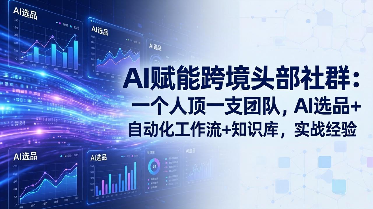 AI赋能跨境头部社群-更新5月：一个人顶一支团队，AI选品+自动化工作流+知识库，实战经验-云创网
