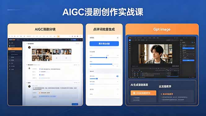 AIGC漫剧创作实战课，提示词批量生成分镜剧本，Gpt image+维洛全流程教学助你AI变现-云创网