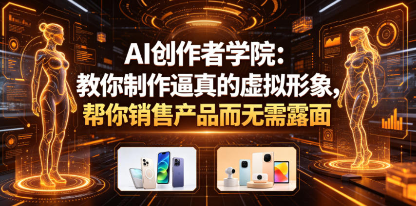 AI创作者学院：教你制作逼真的虚拟形象，帮你销售产品而无需露面【原创双语字幕】-云创网