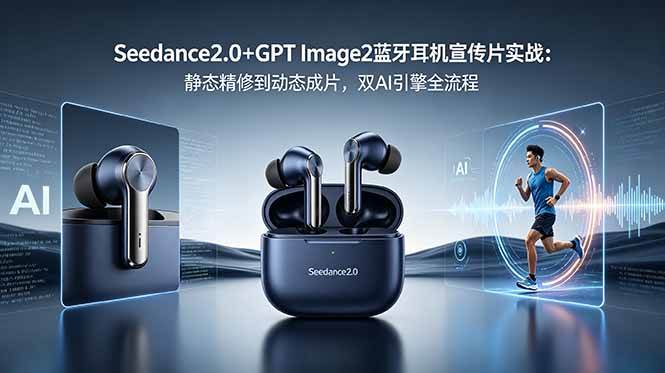（18730期）Seedance2.0+GPT Image2蓝牙耳机宣传片实战：静态精修到动态成片，双AI引擎全流程-云创网