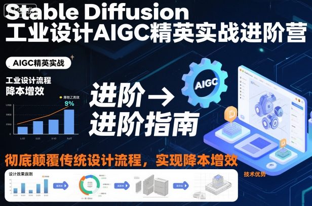Stable Diffusion工业设计AIGC精英实战进阶营，彻底颠覆传统设计流程，实现降本增效-云创网