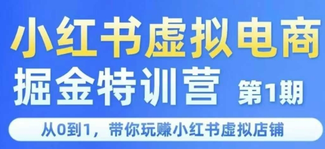 小红书虚拟电商掘金特训营第1期，从0到1，带你玩转小红书虚拟店铺-云创网