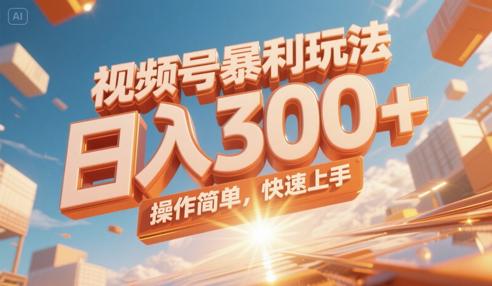 视频号暴利玩法，日入300+，操作简单，快速上手。-云创网