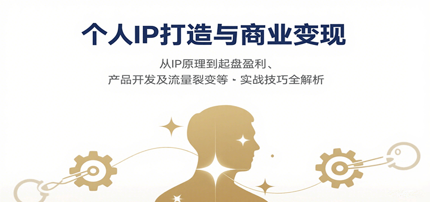 个人IP打造与商业变现，从IP原理到起盘盈利、产品开发及流量裂变等实战技巧全解析-云创网