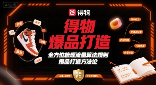得物爆品打造，全方位梳理得物流量算法规则爆品打造规则-云创网