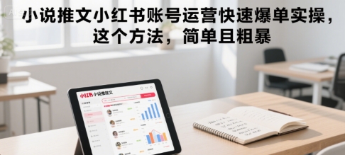 小说推文小红书账号运营快速爆单实操，这个方法，简单且粗暴-云创网