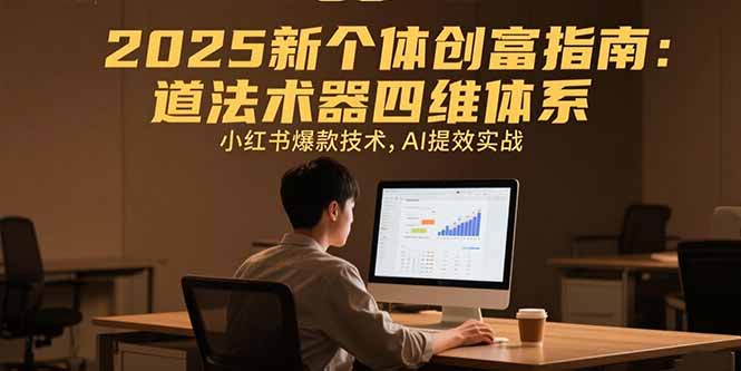 2025新个体创富指南：道法术器四维体系，小红书爆款技术，AI提效实战-云创网