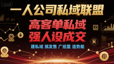 一人公司私域联盟，高客单私域，强人设成交，建私域 搞发售 广结盟 造势能-云创网