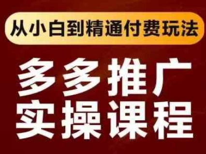 拼多多推广实操课程，从小白到精通付费玩法-云创网