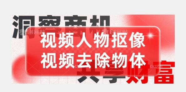 【超强视频处理工具】视频人物抠像+视频去除物体-云创网
