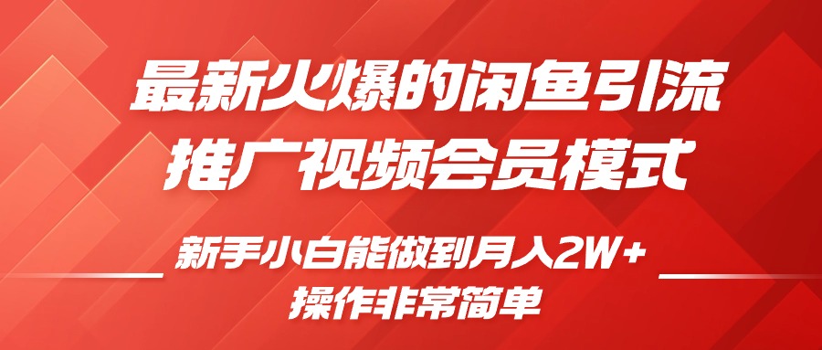 闲鱼引流推广影视会员，0成本就可以操作，新手小白月入过W+【揭秘】-云创网