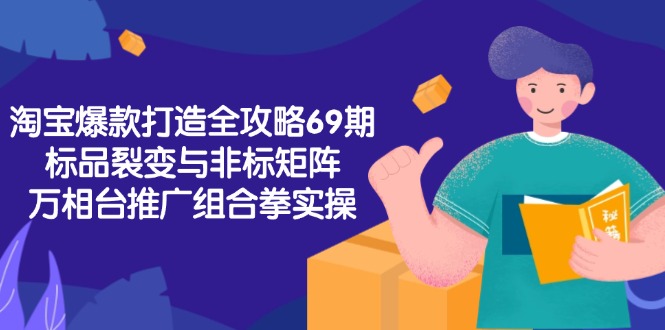 淘宝爆款打造全攻略-69期，标品裂变与非标矩阵，万相台推广组合拳实操-云创网