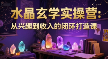 水晶玄学实操营：从兴趣到收入的闭环打造课-云创网