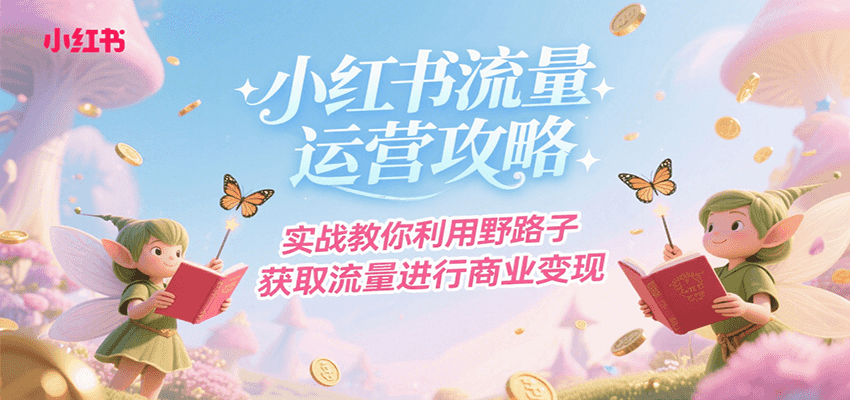 小红书流量运营攻略，实战教你利用野路子获取流量进行商业变现-云创网