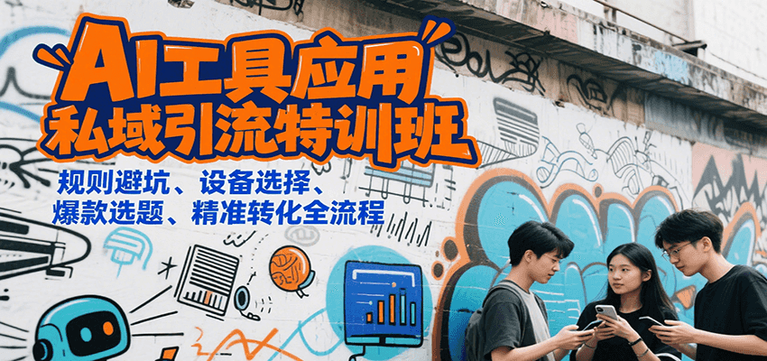 AI工具应用私域引流特训班，规则避坑、设备选择、爆款选题、精准转化全流程-云创网