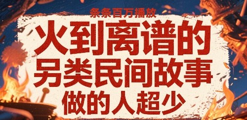 火到离谱的另类民间故事，条条百W播放，做的人超少-云创网