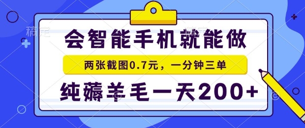 2025年零撸手机项目，二十秒一单，纯薅羊毛，一天200+做就有【揭秘】-云创网