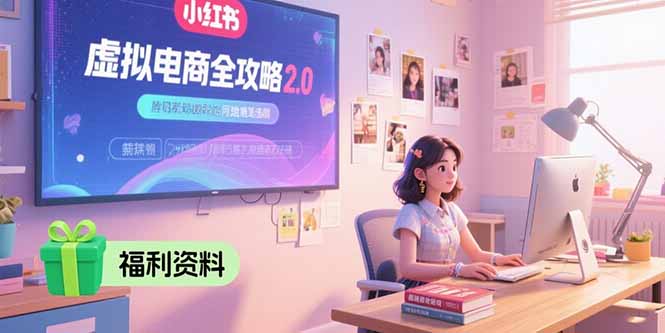 虚拟电商全攻略2.0，开店选品实操流程，账号定位、货源发布、笔记发布技巧-云创网