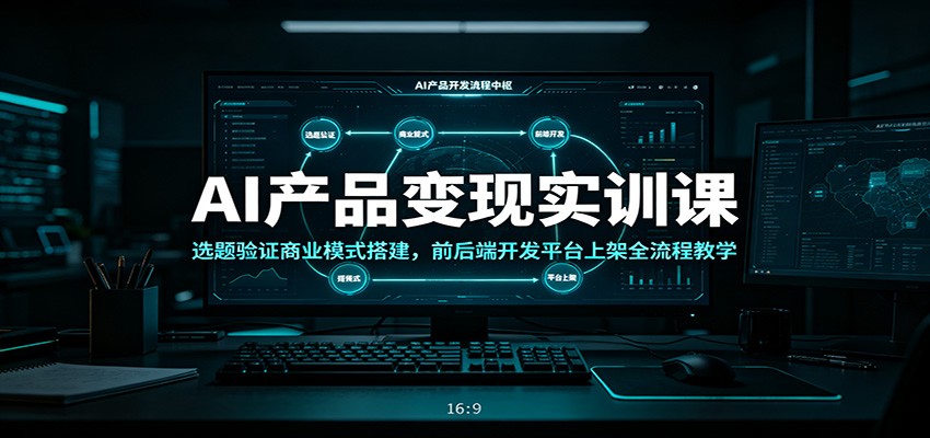 AI产品变现实训课：选题验证商业模式搭建，前后端开发平台上架全流程教学-云创网