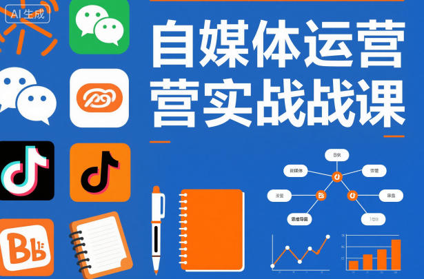 自媒体运营实战课，掌握一套系统的自媒体运营底层方法论，成为优秀的内容创作者-云创网