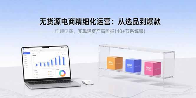 无货源电商精细化运营：从选品到爆款，实现轻资产高回报(40+节系统课-云创网