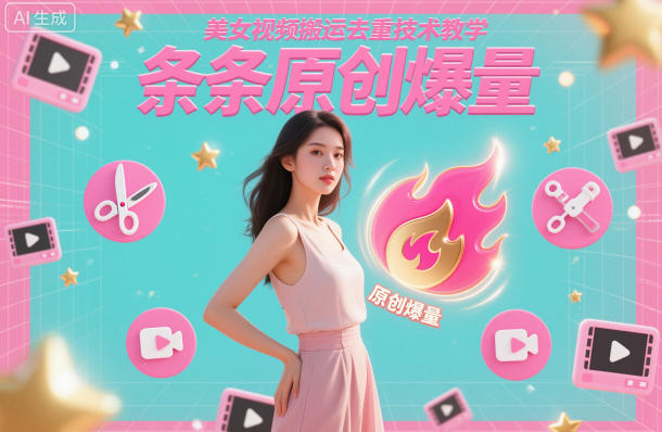 美女视频搬运去重技术教学，条条原创爆量-云创网