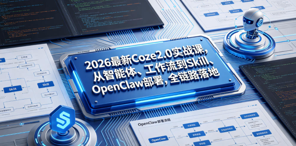 2026最新Coze2.0实战课，从智能体、工作流到Skill、OpenClaw部署，全链路落地-云创网