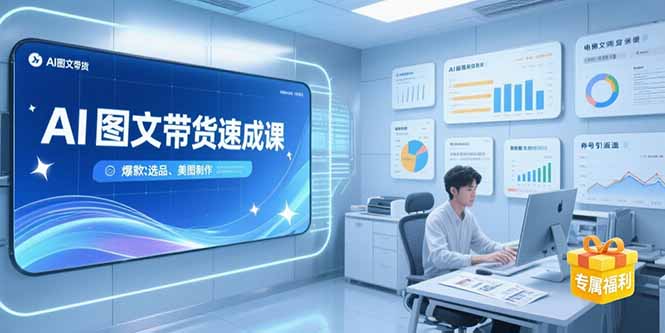 AI图文带货速成课，养号引流秘籍，爆款选品策略，美图制作全流程-云创网