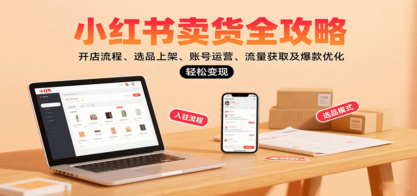小红书卖货全攻略：开店流程、选品上架、账号运营、流量获取及爆款优化，轻松变现-云创网