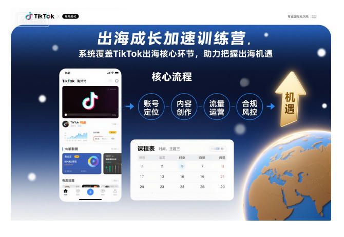 出海成长加速训练营，系统覆盖TikTok出海核心环节，助力把握出海机遇(更新)-云创网