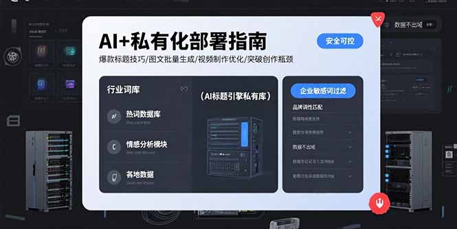 AI+私有化部署指南 爆款标题技巧/图文批量生成/视频制作优化/突破创作瓶颈-云创网