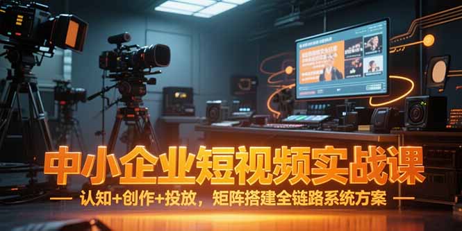 中小企业短视频实战课，认知+创作+投放，矩阵搭建全链路系统方案-云创网