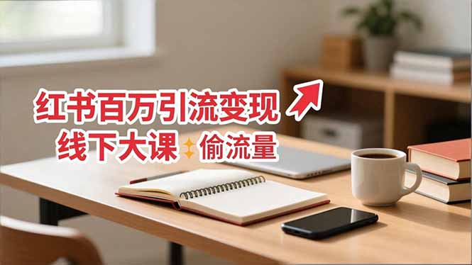 小红书百万引流变现-11月线下大课：分享从0到百万引流路径，手把手教偷流量、拿结果-云创网