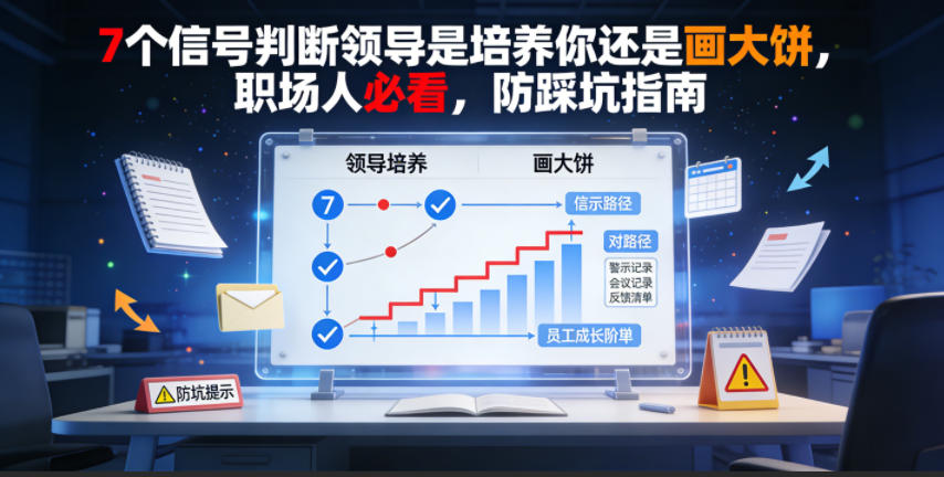 付费文章：7个信号判断领导是培养你还是画大饼，职场人必看，防踩坑指南-云创网