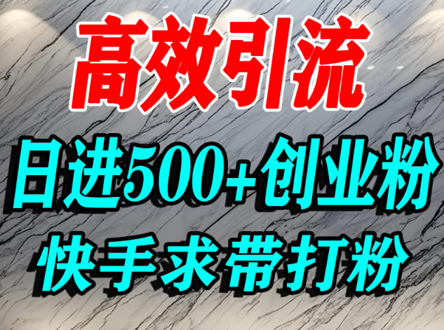 怎么打创业粉？快手求带视角精准引流创业粉，宝妈、学生群体日进500+精准流量-云创网