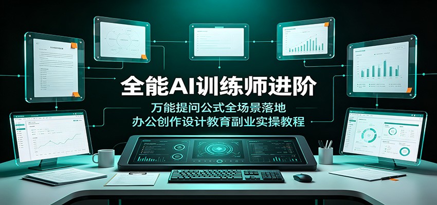 全能AI训练师进阶：万能提问公式全场景落地，办公创作设计教育副业实操教程-云创网