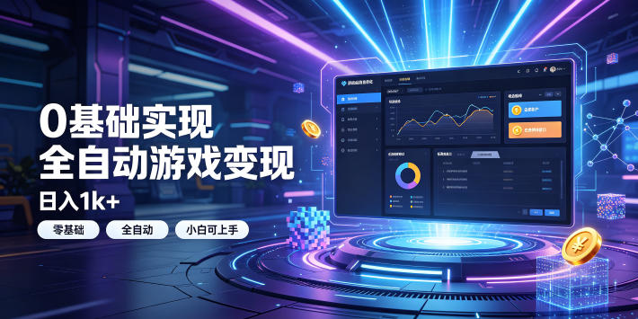 0基础实现全自动游戏变现，日入1k+，小白直接上手搞钱！【揭秘】-云创网