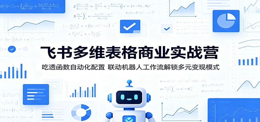飞书多维表格商业实战营：吃透函数自动化配置，联动机器人工作流解锁多元变现模式-云创网