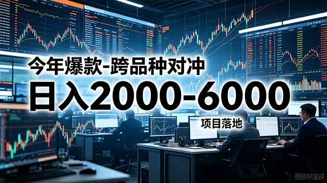 （18918期）今年爆款-跨品种对冲日入2000-6000，项目落地！-云创网