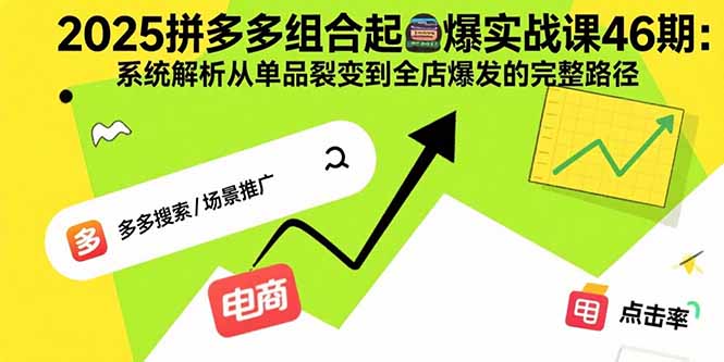2025拼多多组合起爆实战课46期：系统解析从单品裂变到全店爆发的完整路径-云创网