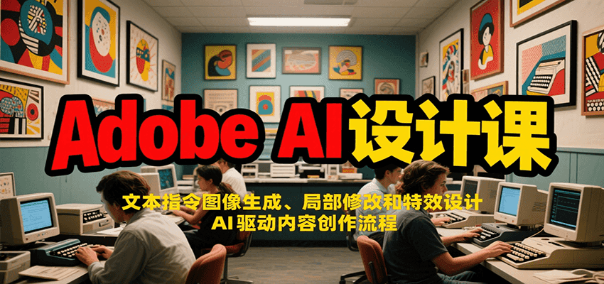 Adobe AI设计课：文本指令图像生成、局部修改和特效设计，AI驱动内容创作流程-云创网